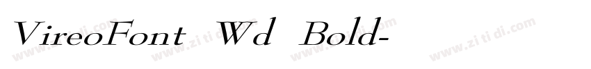 VireoFont Wd Bold字体转换